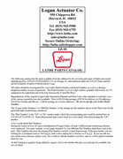 Logan general parts catalog cover